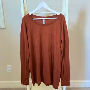 Lululemon Swiftly Relaxed-Fit Long Sleeve Shirt in Rust/Red Rock